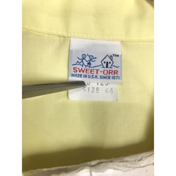 Sweet Orr Vintage Mens Yellow Short sleeve button Shirt Size XL 44 Medical NOS - Picture 7 of 9